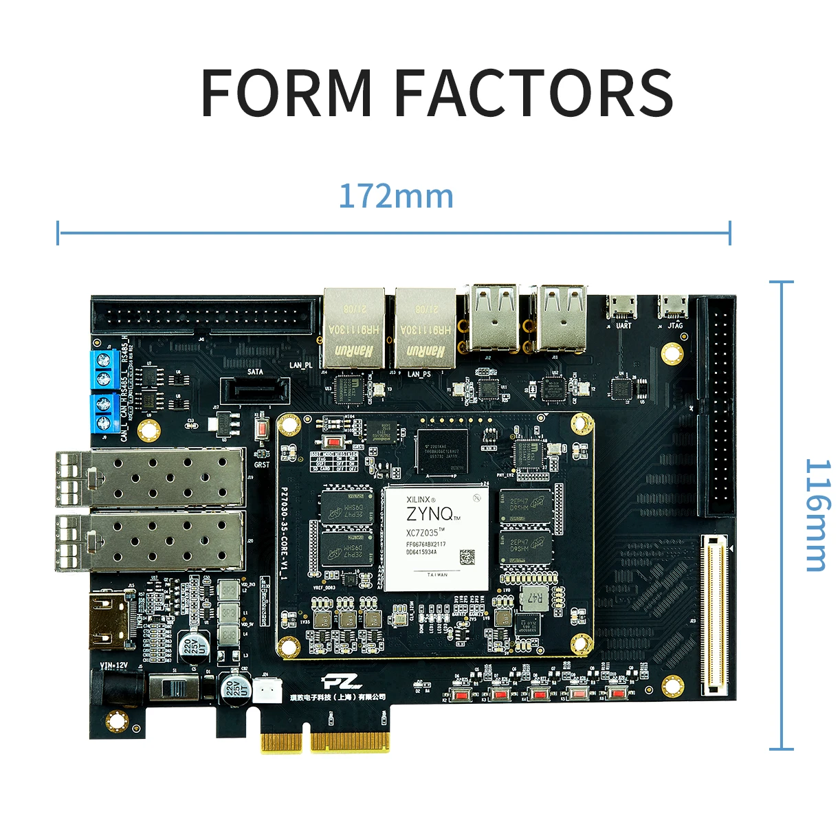 Карта PUZHI 7030 7035: Xilinx SoC ZYNQ 7000 XC7Z030 XC7Z045 Плата разработки FPGA PCIE SFP USB АЦП