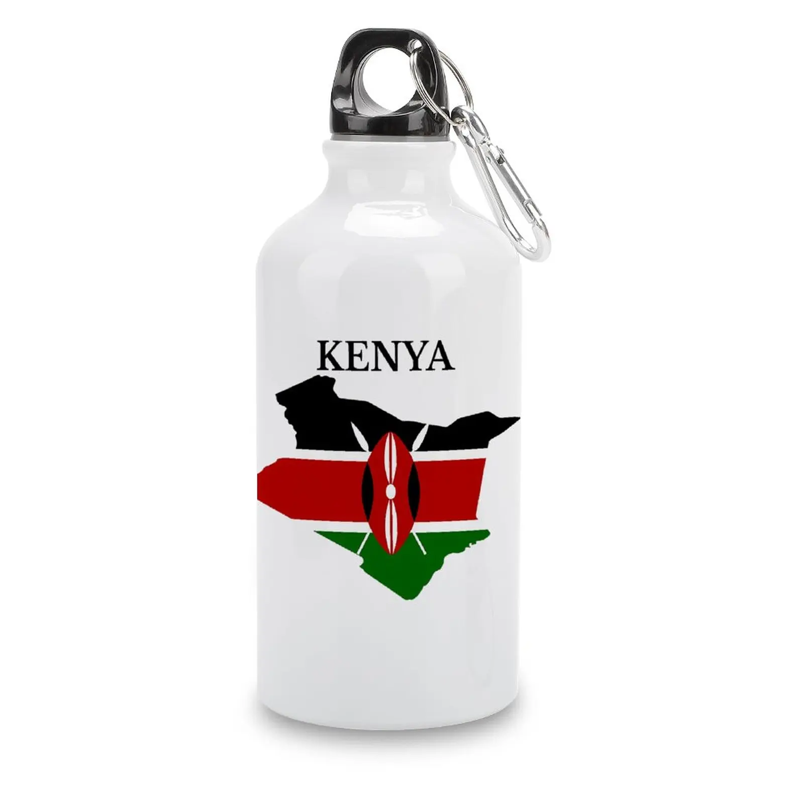 

Kenya Flag Map DIY Sport Bottle Aluminum Casual Graphic Kettle Multi-function Cups Vacuum Flask Nerd Kettle