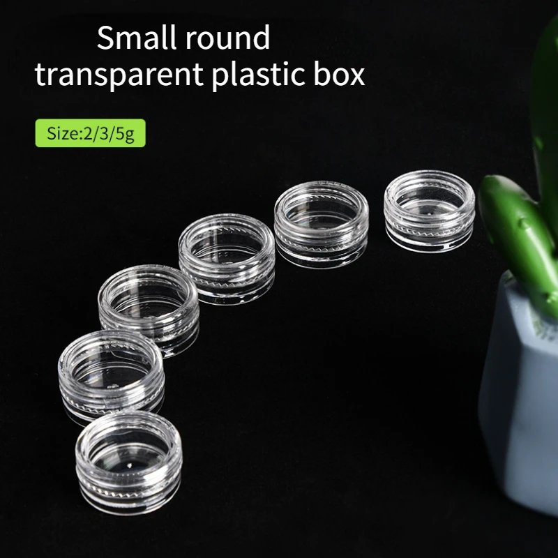 

50PCS 2g 3g 5g Wholesale Clear Empty Plastic Cosmetic Makeup Jar Pots Sample Bottles Eyeshadow Dispenser Box Face Cream Bottle