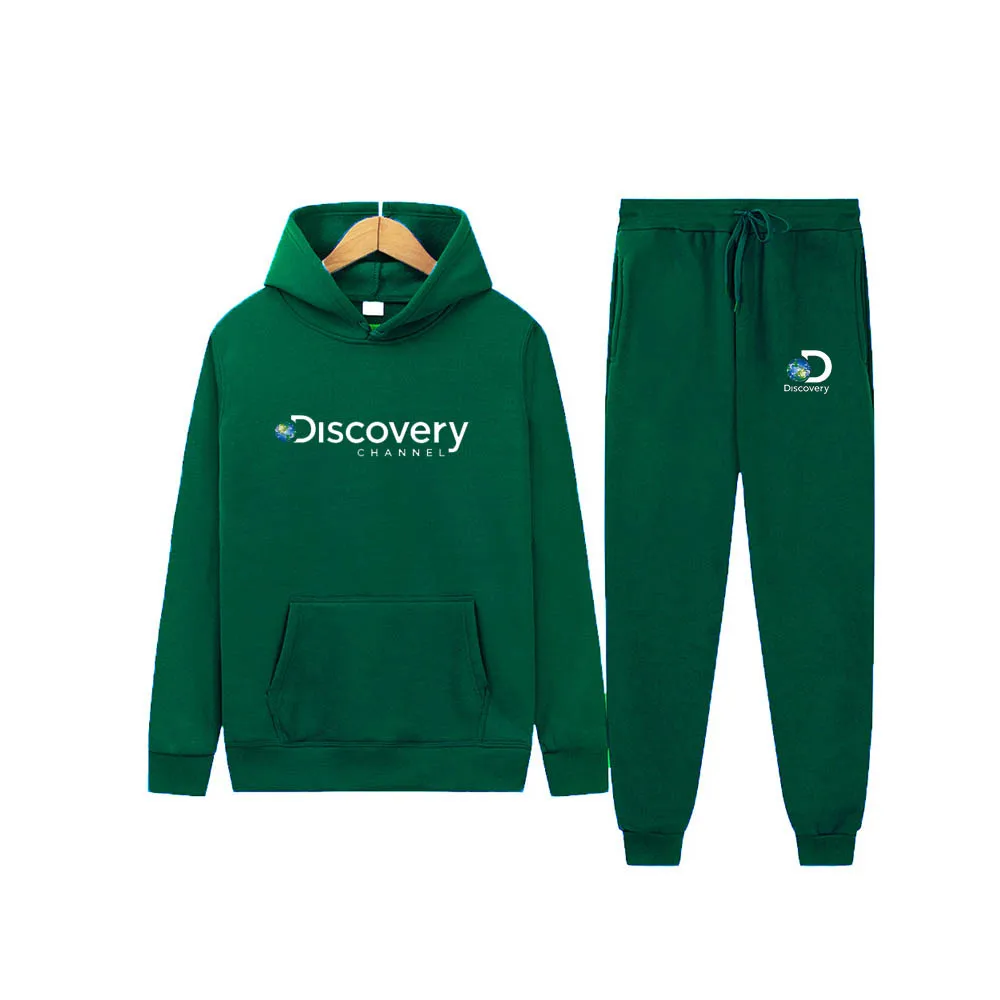 

Мужской спортивный костюм с толстовкой и брюками, черный теплый спортивный костюм с капюшоном, Осень-зима 2022