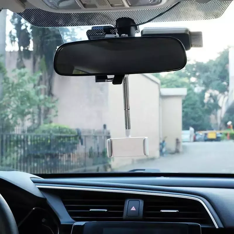 

NEW Degrees Car Rearview Mirror Mount Phone Holder For iPhone 12 GPS Seat Smartphone Car Phone Holder Stand Adjustable Support
