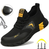 work boots safety high quality men safety boots puncture proof working sneakers men boots construction work shoes footwear