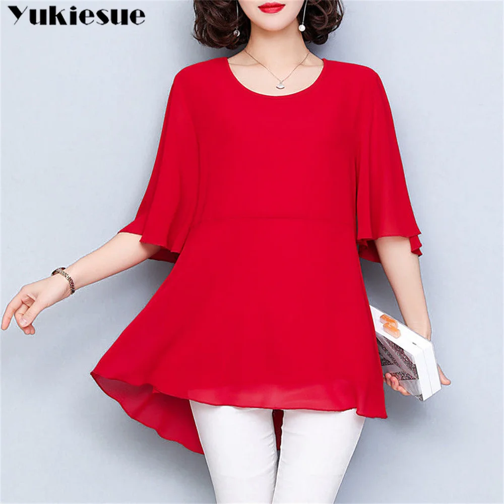 Элегантные женские летние блузки шифоновые Повседневные топы женская рубашка с