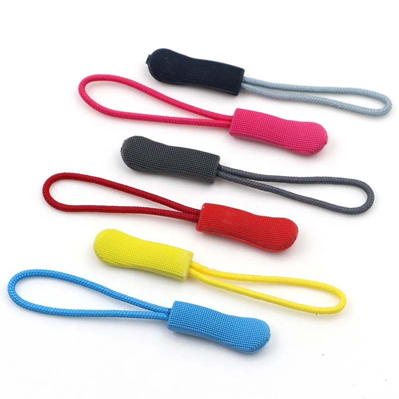 

10 Pcs Zipper Pull Puller End Fit Rope Tag Replacement Clip Broken Buckle Fixer Zip Cord Tab Travel Bag Suitcase Tent Backpack