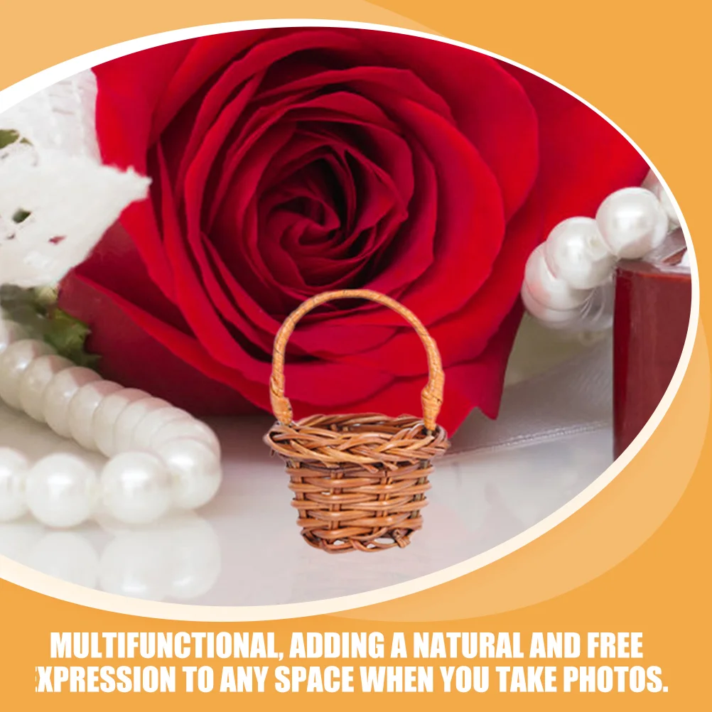 Мини-корзина для покупок крошечные ремесленные маленькие плетеные корзины