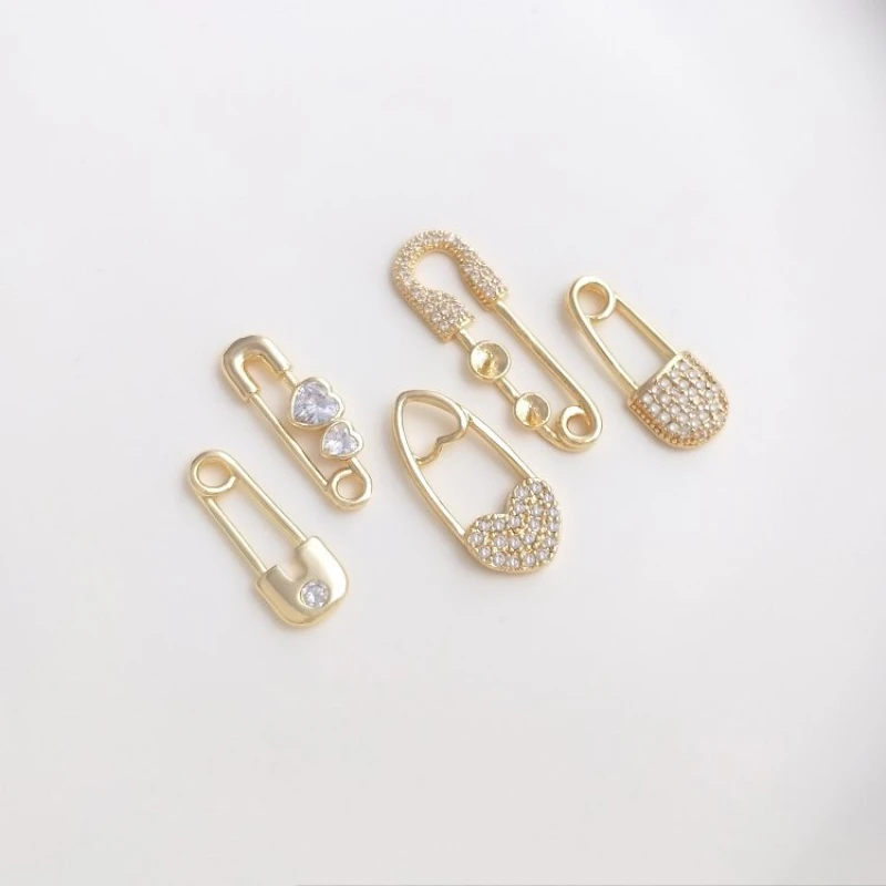 

4 шт., латунные ювелирные изделия, 14 к