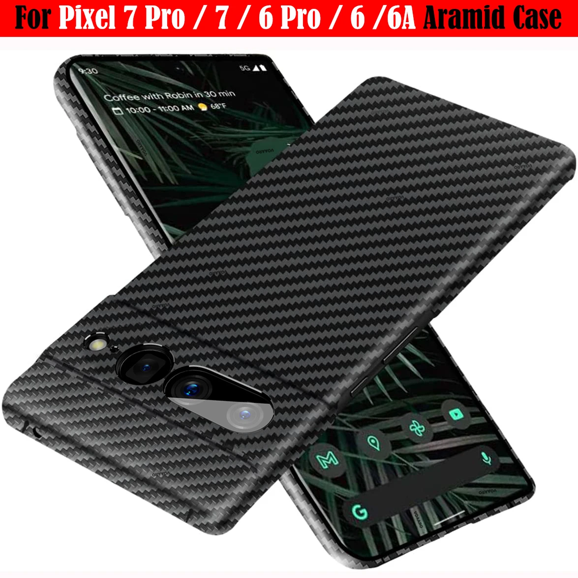 

Capa For Pixel 7 Pro Aramid Case for Google Pixel 6 7 Pro 6A Ultra Thin& Light Precise Hole Cover Real Carbon Aramid Fiber Case