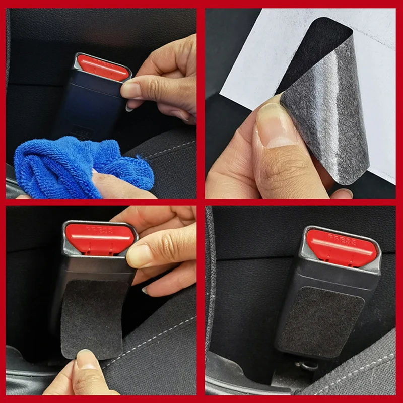 

1 шт. Автомобильная пряжка ремня безопасности, наклейки для предотвращения столкновений, колодки против шума