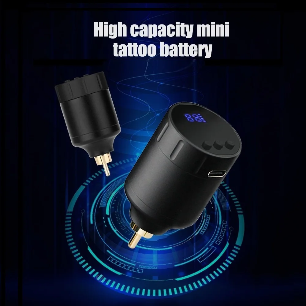 

Wireless Tattoo Battery Mini Power Supply 1300MAH For Tattoo Machine Pen RCA Quick Charing Professinal Tattoo Battery Supplies