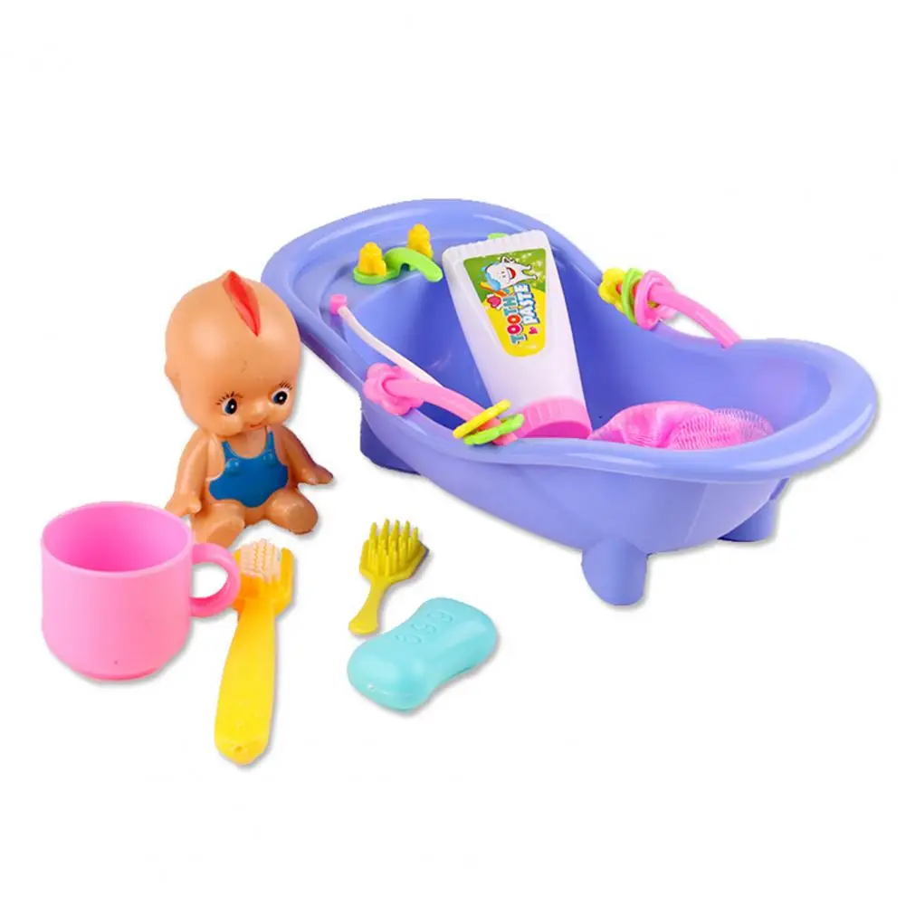 Kids Toy Lovely Eco-friendly Cartoon Baby Doll Bathtub Doll Shower Toy for Bathroom  Bathroom Toy  Shower Toy