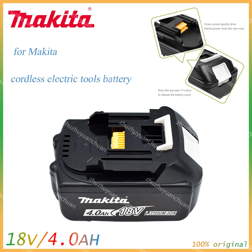 

BL1830 100% оригинальный Makita 18 в 4000 Ач перезаряжаемая батарея для электроинструмента со стандартной литий-ионной батареей BL1860B BL1860 BL1850 мАч