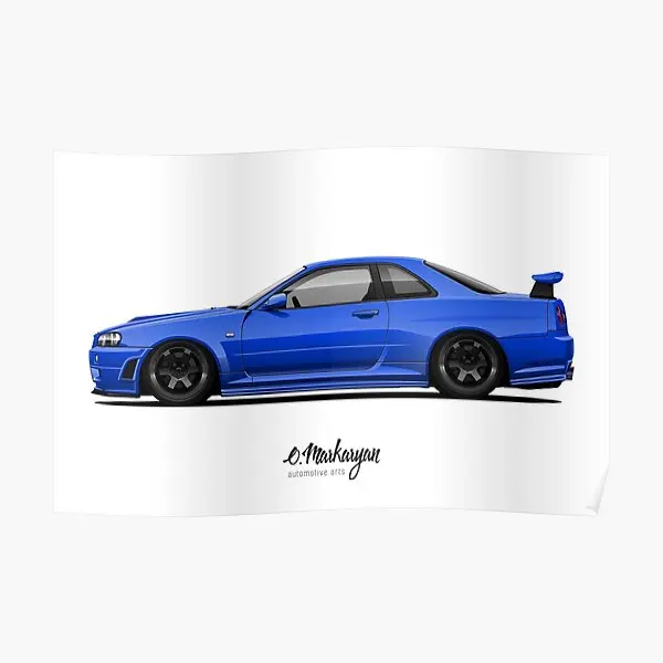 

Декоративный плакат Skyline R34 Gt R, Настенная роспись для дома, картина для комнаты, украшение, современная картина, винтажное искусство, забавное, без рамки