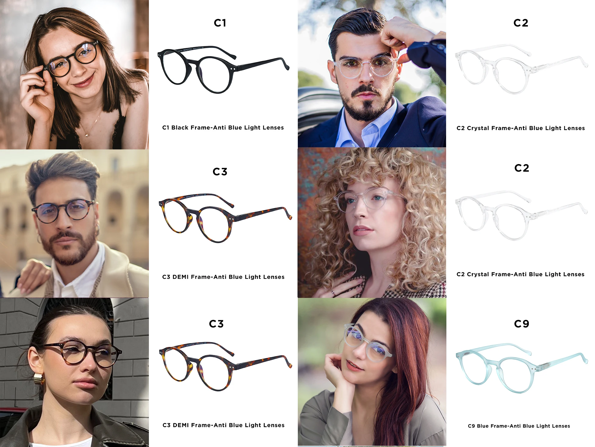 Фото ZENOTTIC винтажные круглые очки по рецепту для мужчин и женщин, очки для близорукости, фотохромные дальнозоркость/прогрессивные оптические линзы №4