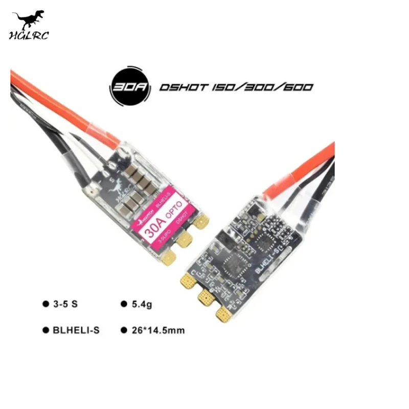 Фото 4 шт. HGLRC 30A BLHELIS 16,5 BB2 DSHOT600 бесщеточный ESC 3-5S для радиоуправляемого FPV Фристайл дрона DIY части №3