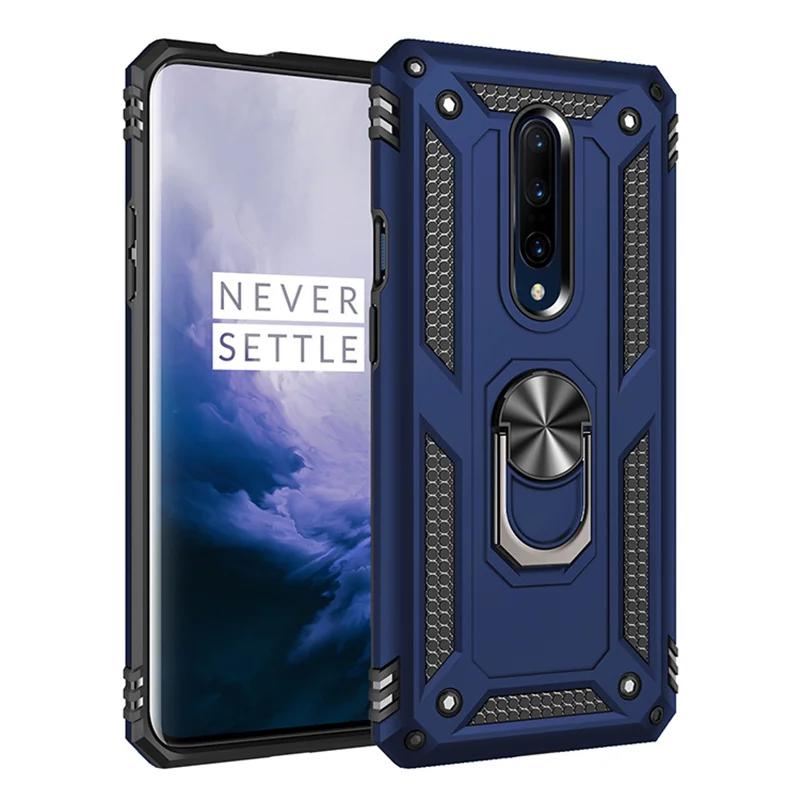 Magnetic Metal Finger Ring Holder Case For Oneplus 7 Pro Armor TPU Bmuper Shockproof Phone One Plus Back Cover