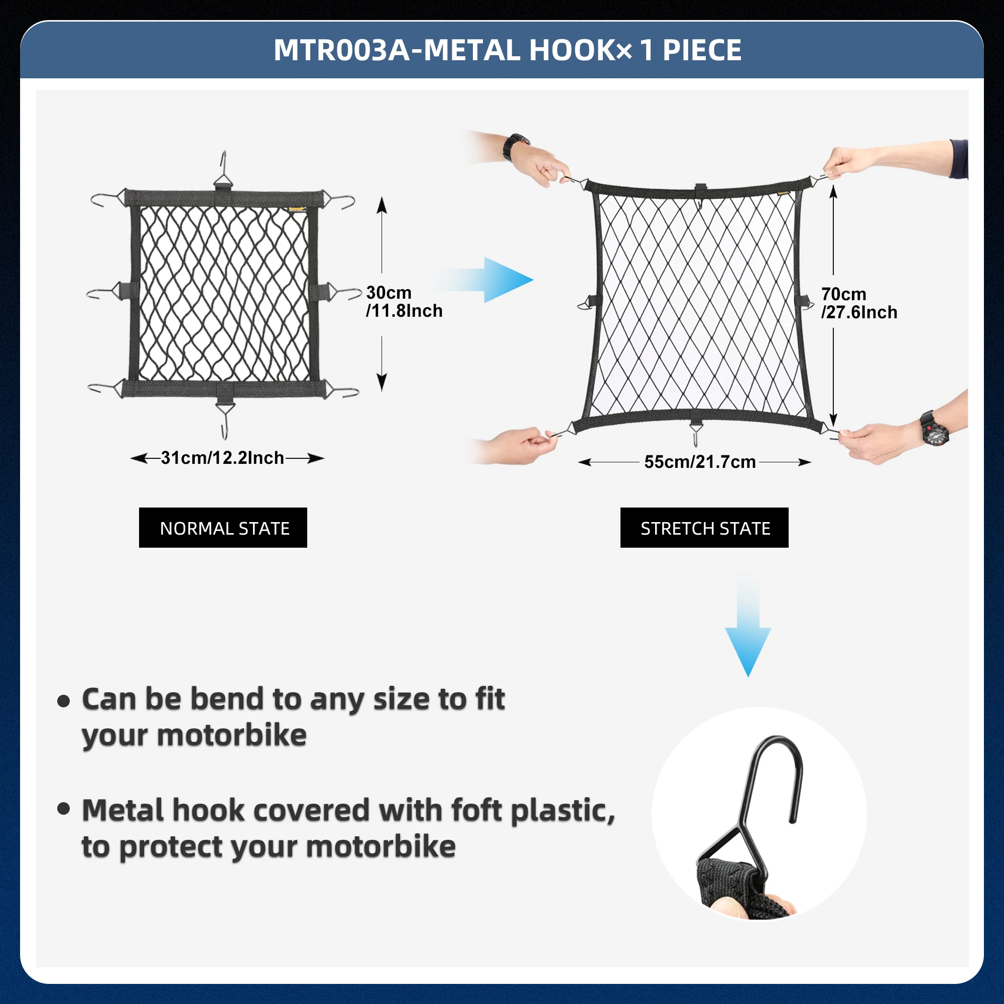 

Сетка для шлема для мотоцикла Rhinowalk, универсальная эластичная сетка для шлема с 8 пластиковыми/металлическими крючками