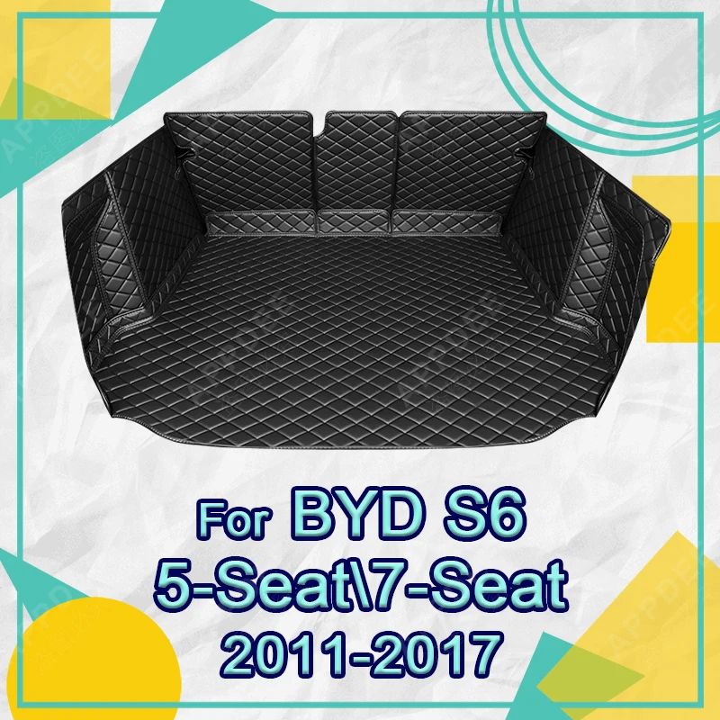 Автоматический коврик в багажник с полным покрытием для BYD S6 5\7-Seat 2011-2017 16 15 14 13 12