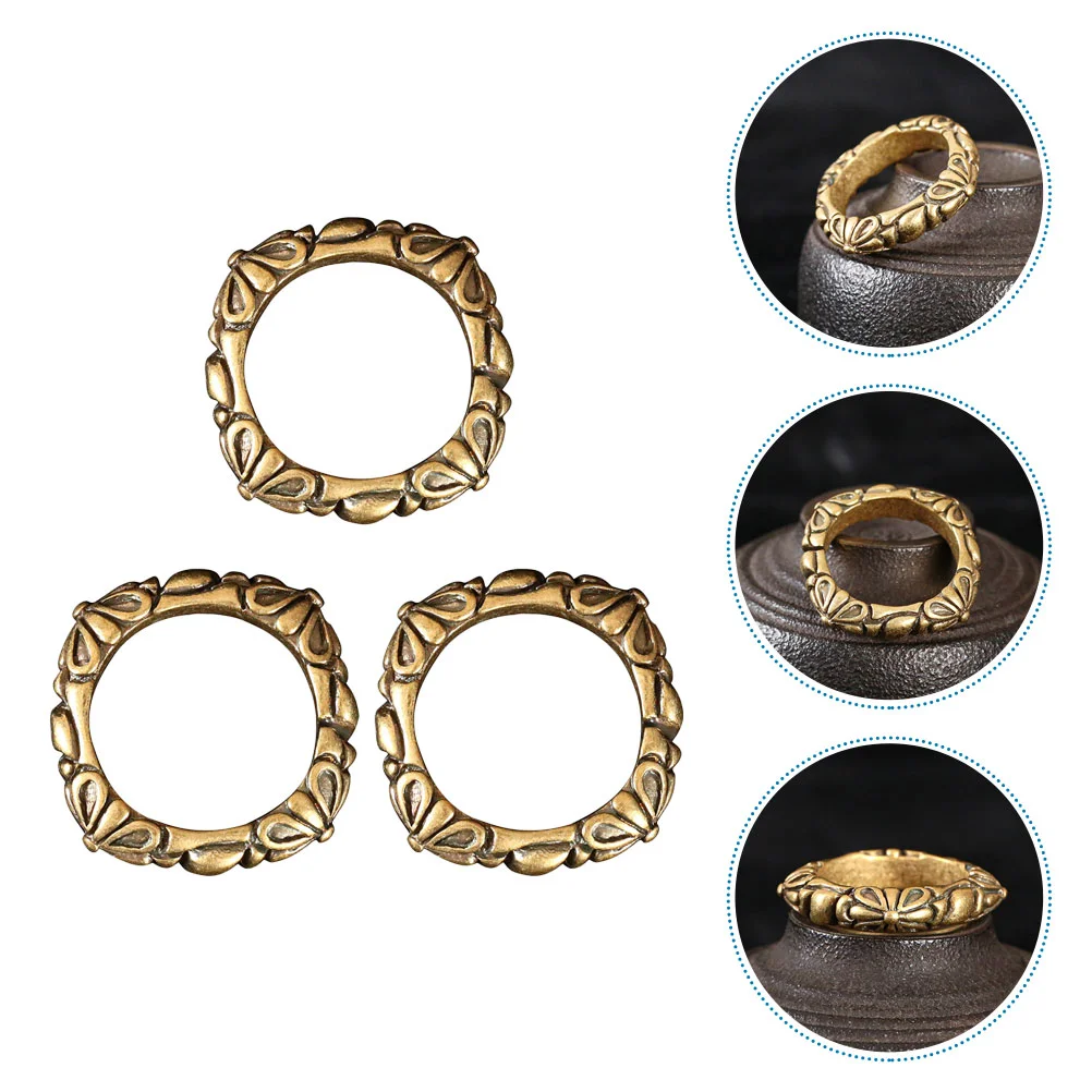 

3Pcs Grass Ring Shape Design Delicate Key Ring Pendant for DIY Craft Decor