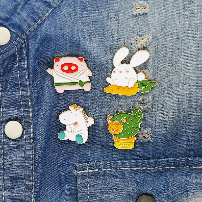 

Cartoon Oil Drop Lapel Fun Children's Animal Brooch Badge Pin Bag Gift Men and Women Personalized Cloth