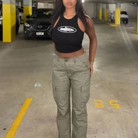 2022 summer slim render short top sexy black women sleeveless o croptops tank tops crop vest tops wholesale