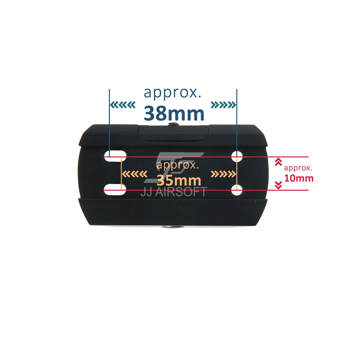Фото Низкое крепление JJ Airsoft для T1 / T-1 / T2 / T-2 / TARGET TR02 Red Dot (черный/серебристый/коричневый) №1