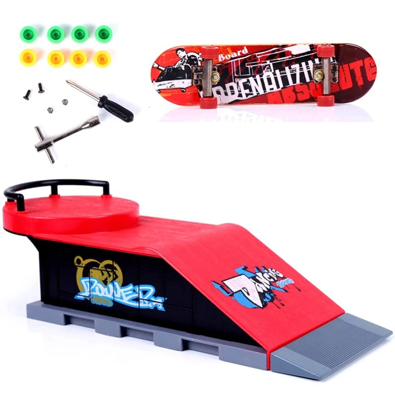 

Finger Skateboards Skate Ramp Parts Set Toy Fingers Training Sport Fingerboard Toys Skate Park Ramp Toy