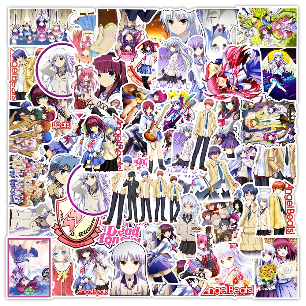 

10/30/50 шт. японское аниме Ангел биты! Наклейки граффити Дорожный чемодан гитара ноутбук мультфильм Сделай Сам крутая Наклейка детская игрушка подарок