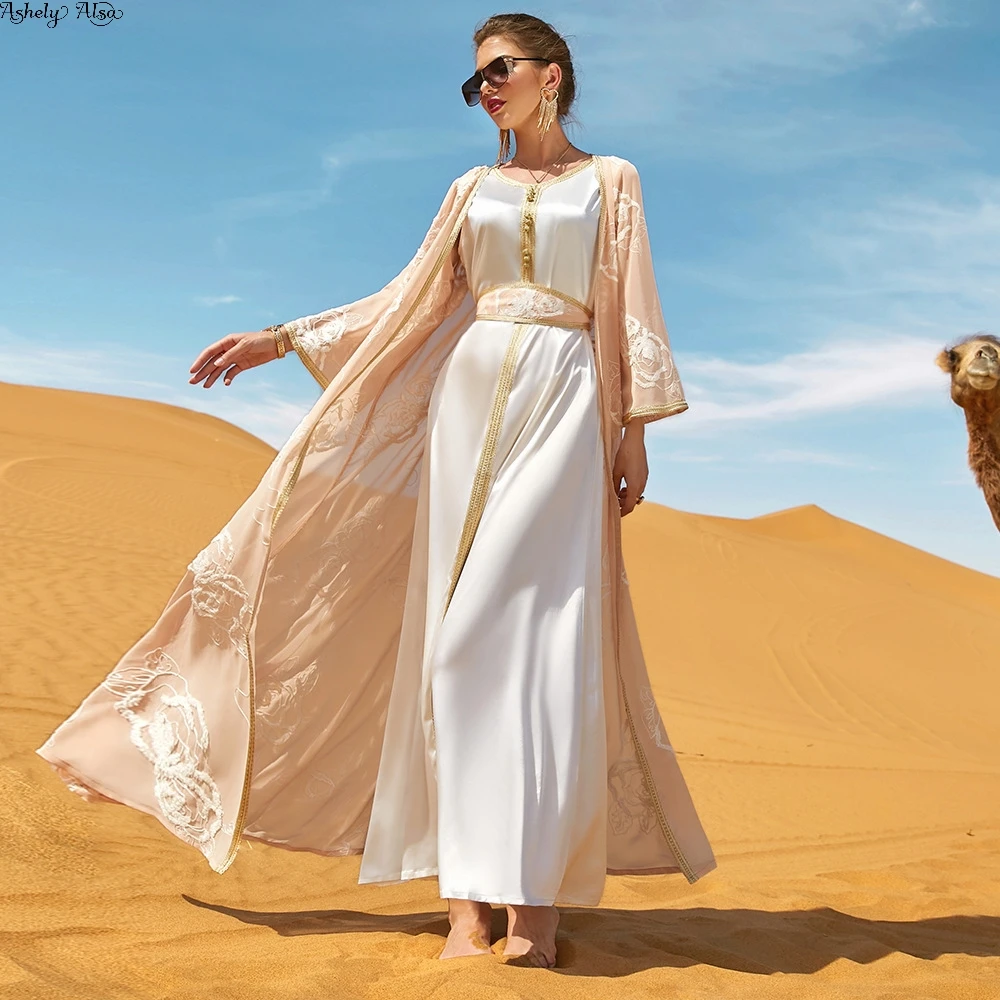 

Ashely Alsa 2023 модный тренд Abaya Кафтан Дубай Роскошные Длинные Платья с цветочным рисунком женское Повседневное платье Женская одежда в мусульманском стиле