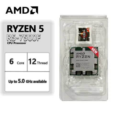 Процессор AMD Ryzen 5 7500F R5 7500F, разъем AM5, новый, но без охладителя