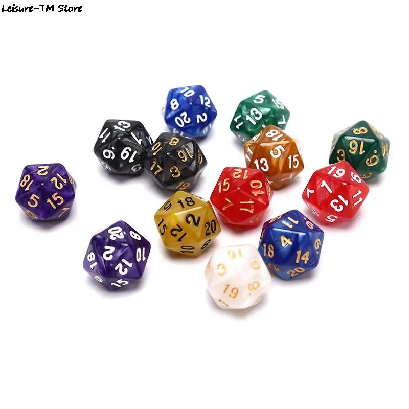

1 PC Durable Pearlized D20 Dice Acrylic 20 Sided Dice for Board Game