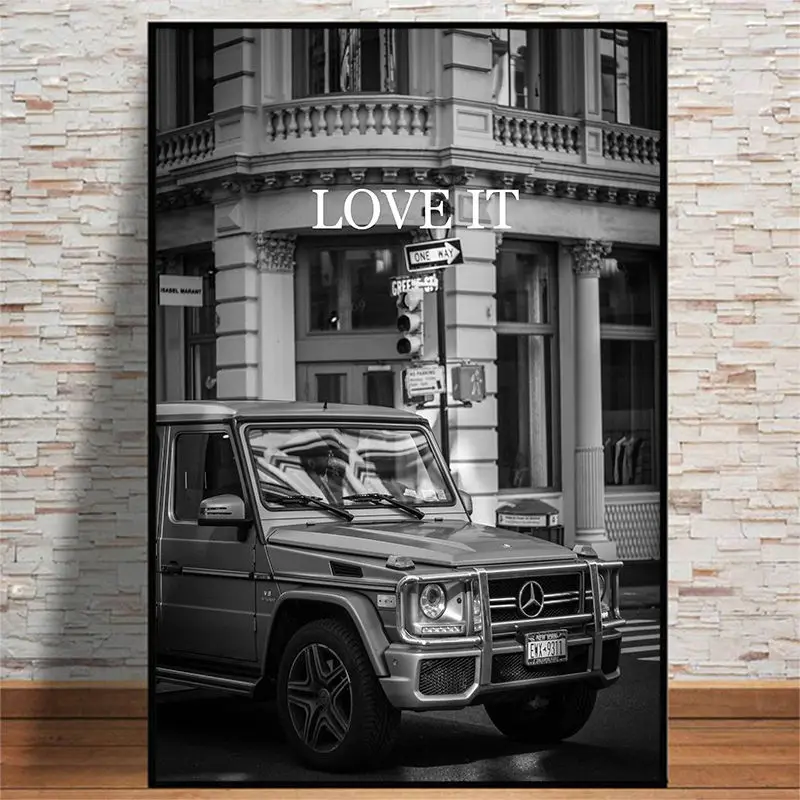 

Black Luxury Posters Big G Car Decoration Dream Auto Canvas Painting Wall Art Prints for Living Room Home Decor Cuadros Unframed