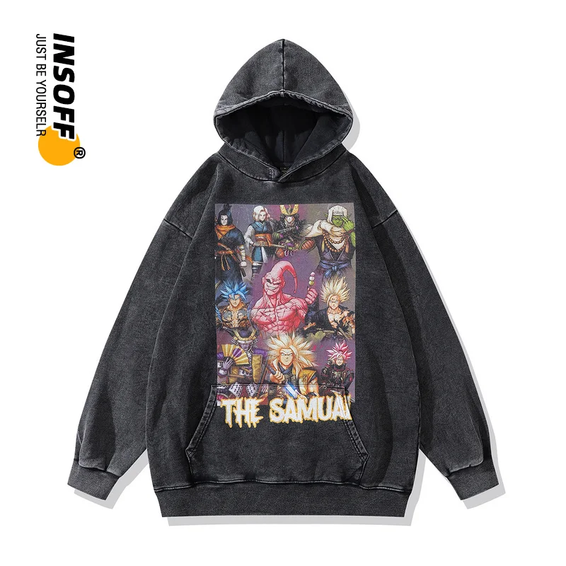 

Original Designer Harajuku Anime Printed Graphic Quality Cotton Washed Oversized Y2k Sweatshirt Streetwear Men Vintage Hoodies