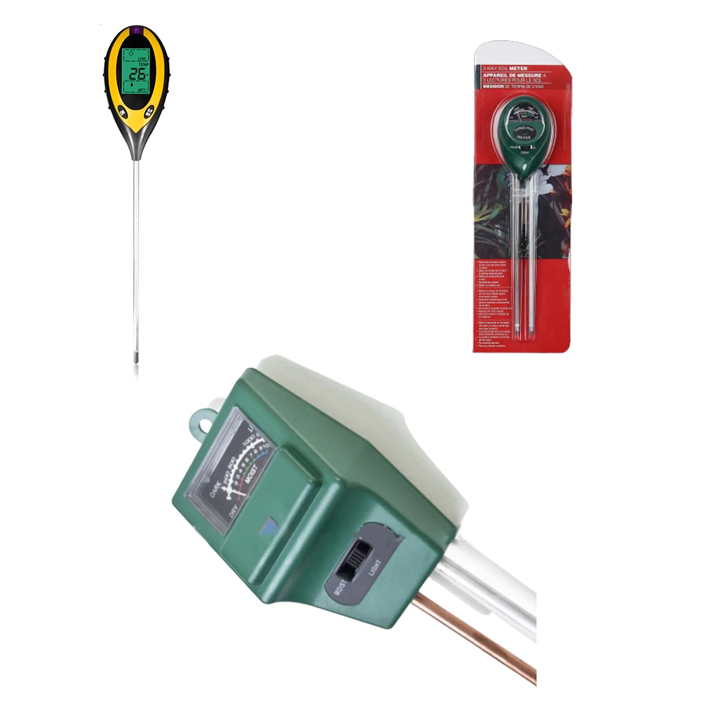 

4 в 1, портативный измеритель температуры и влажности почвы