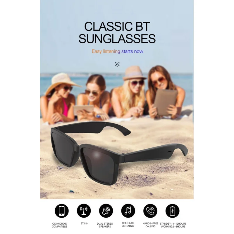 

AWIND Smart Bluetooth Open Ear Speaker Audio Headset Sunglasses Car Sports Anti-blue Light Glasses Earphone Wireless Headphones