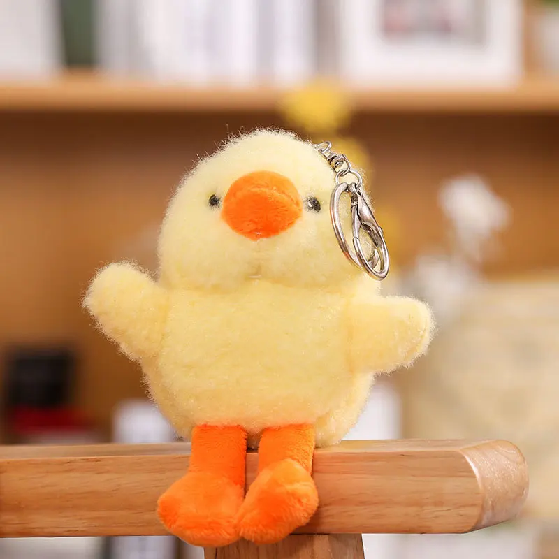 Новый Модный милый желтый плюшевый брелок для ключей супер Забавный мягкая