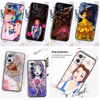 beauty and the beast belle phone case black for oppo find x5 x3 x2 neo lite a96 a57 a74 a76 a72 a55 a54s a53 a53s a16s a16 a9
