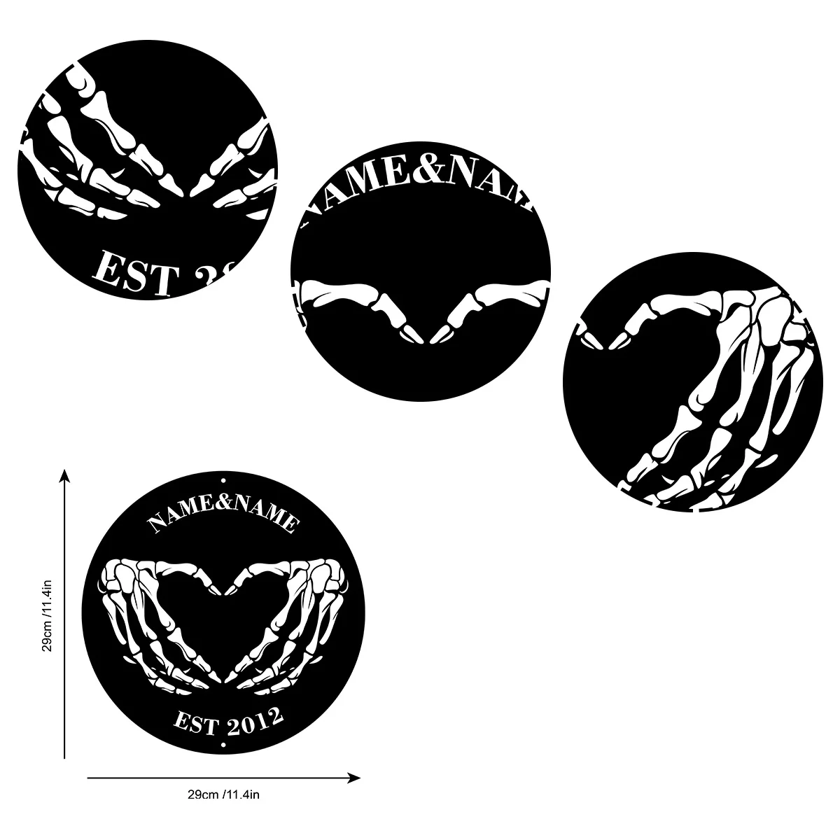Металлическая вывеска на Хэллоуин заказ уличный декор знак в виде сердца с
