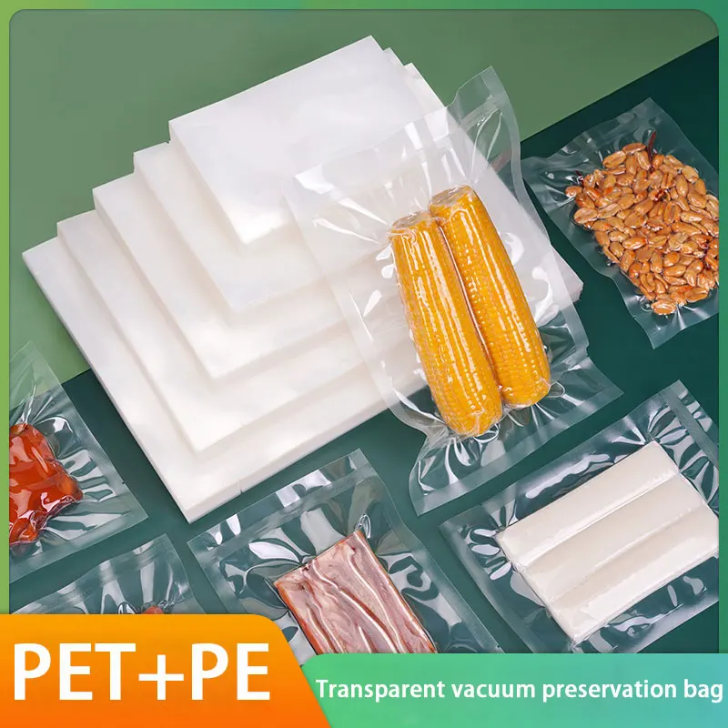 

Smooth Vacuum Food Bag Commercial Cooked Nut Compression Packaging Transparent Plastic Sealed and Aspirated Fresh-keeping Bag