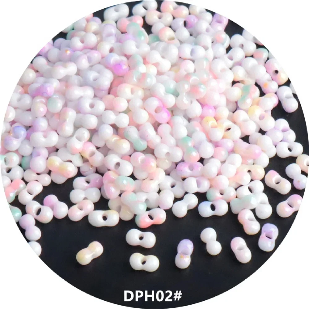 3x6 мм Пикассо градиентные стеклянные бусины с арахисом глянцевые двухцветные