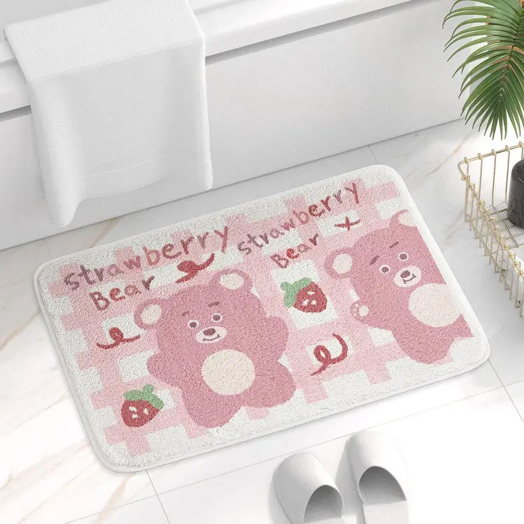 

Simple and Lovely Living Room Floor Mat Door Bathroom Door Absorbent Mat Bedroom Carpet Bathroom Anti-slip Mat