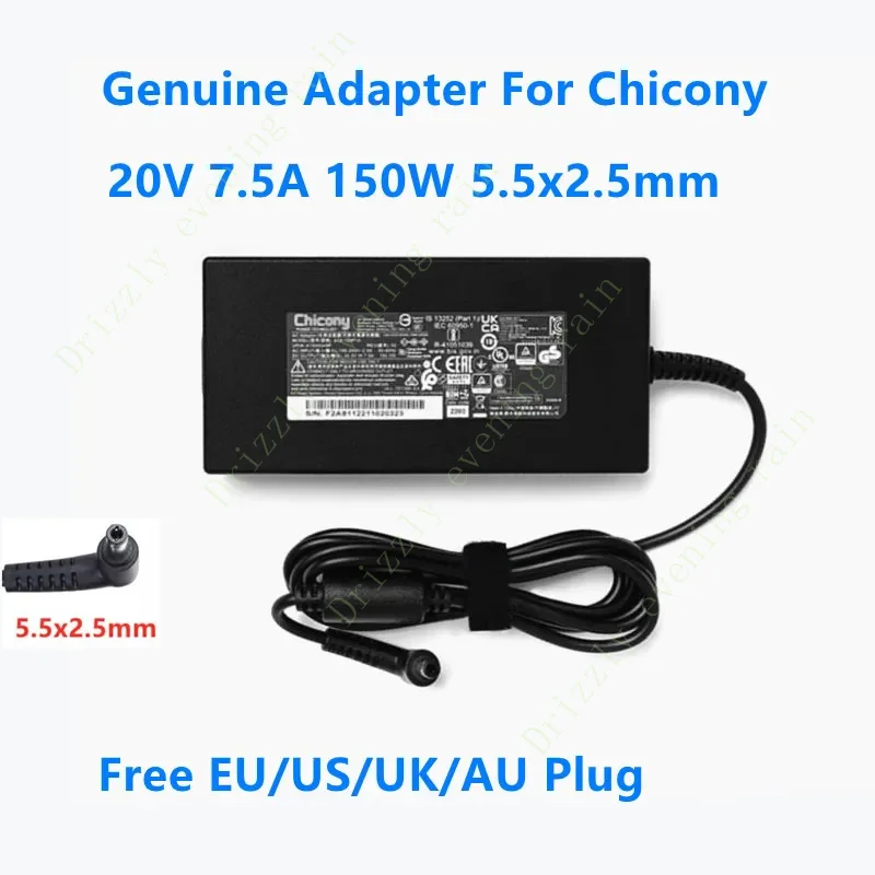 Оригинальный блок питания 20 В 7 5 А 150 Вт 5x2 мм для Chicy a18-150p1a a150a048p адаптер