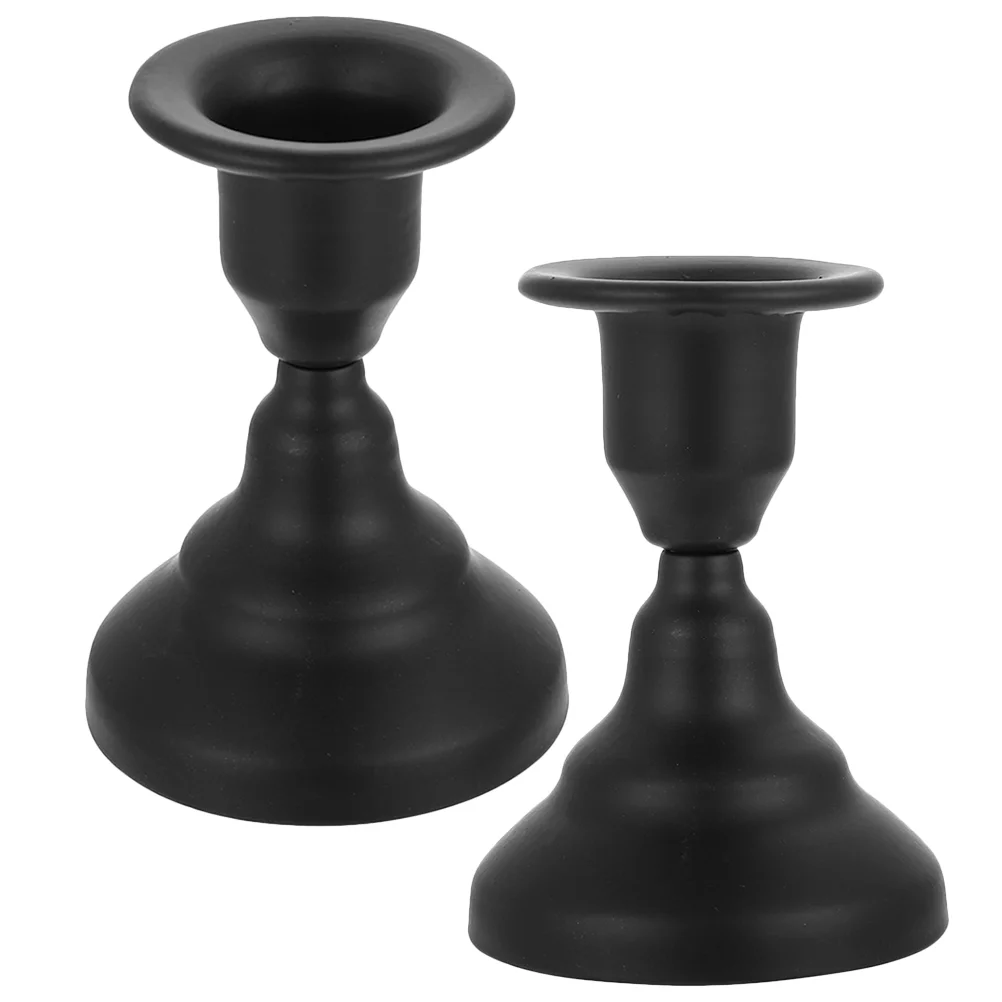 

Holder Holders Stand Pillar Candlestick Wedding Rustic Iron Taper Centerpieces Decorative Vintage Black Inch Base Stick Tabletop