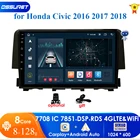 Автомагнитола 4G-LTE, 2din, Android 10, автомобильный мультимедийный плеер с Gps-навигацией для Honda Civic 2016, 2017, 2018, автомобильный монитор, головное устройство Usb BT