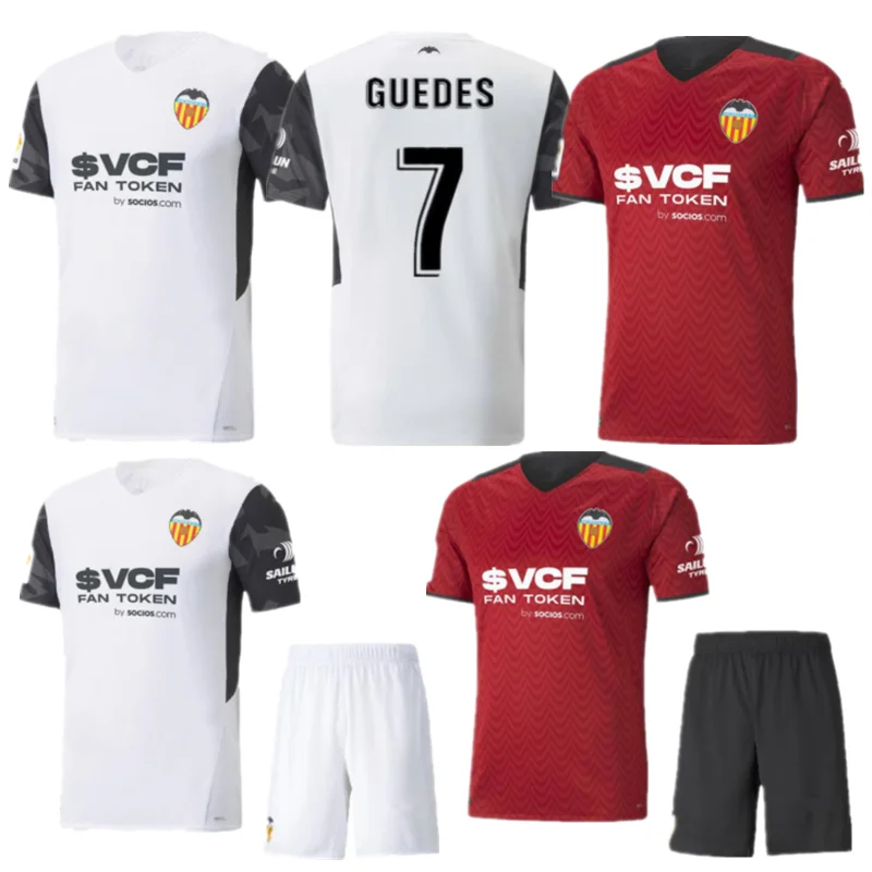 

21/22 футбольная рубашка Valencia GUEDES GAMEIRO Florenzi Home Away Красная белая Родриго Гая м Гомес мужская футбольная рубашка для мужчин и детей