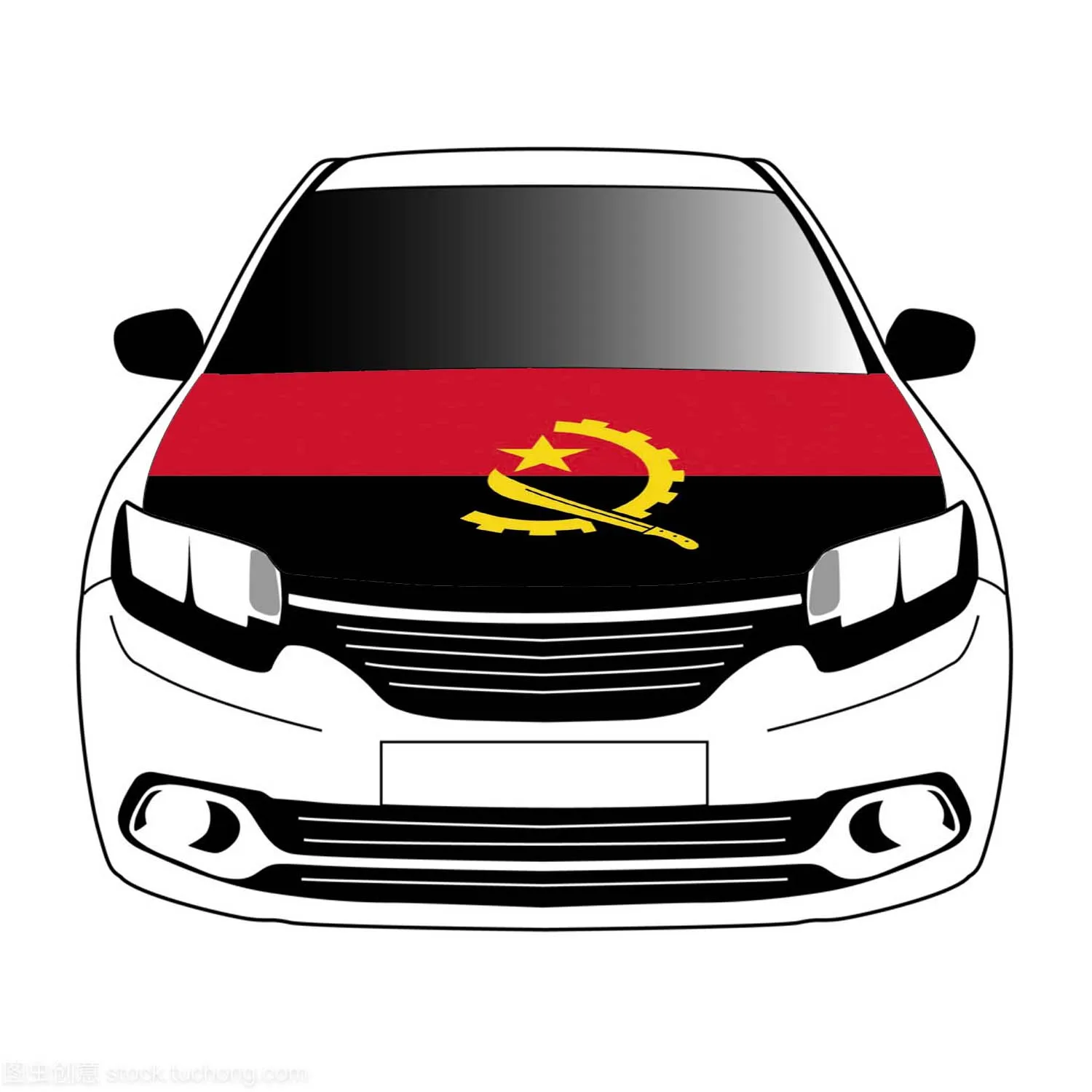 Крышка капота автомобиля с флагом анголы 3 3x5 футов/5x7 футов баннер из 100%