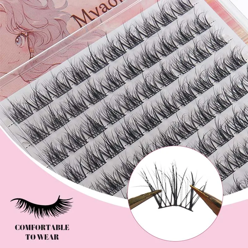 5D накладные ресницы натуральные кластеры мягкие керлинговые пушистые норковые