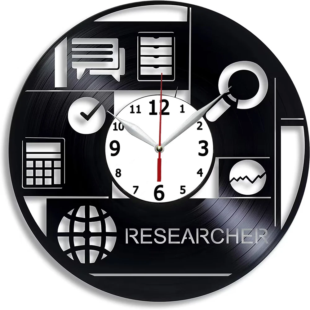 

Настенные часы ручной работы с виниловой пластиной, 12 дюймов