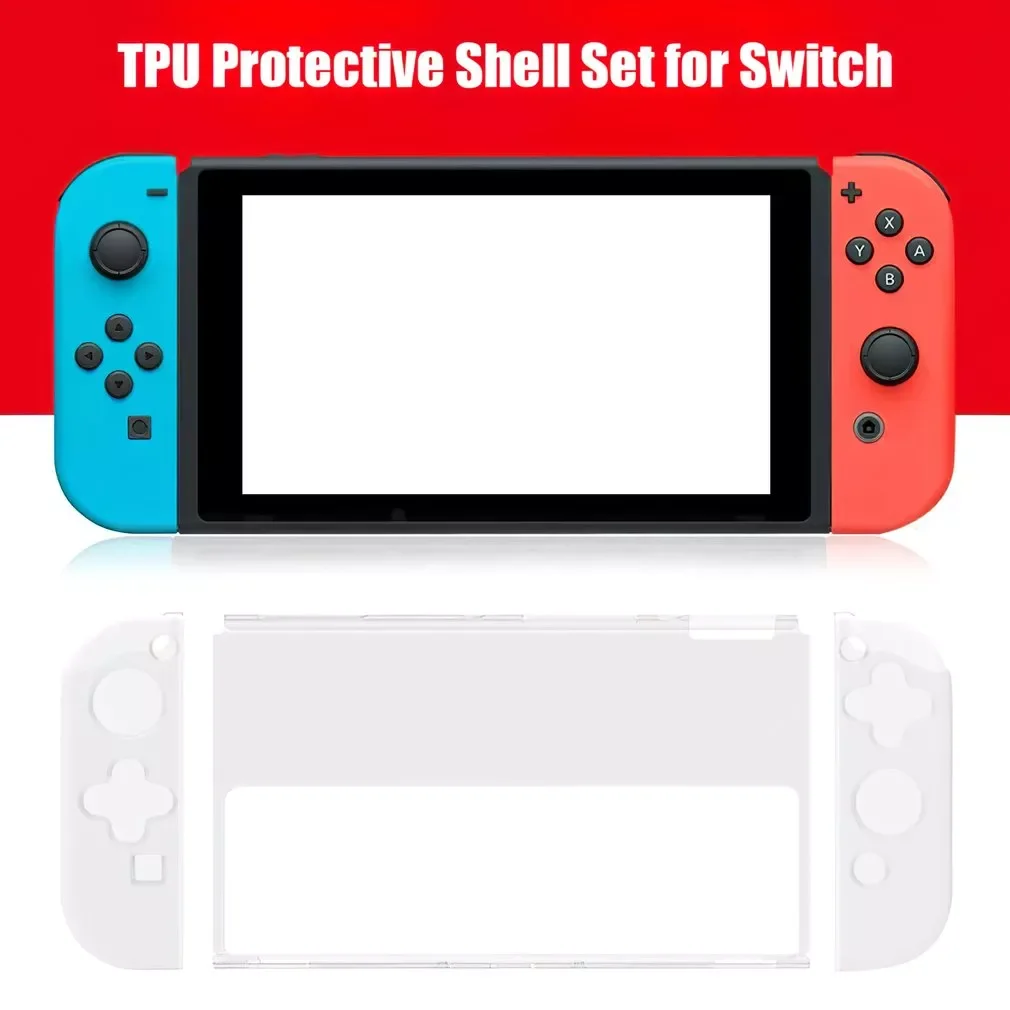 

Protective Shell Host Transparent Crystal Shell OLED Left And Right Handle TPU Cover + Host PC Protective Shell Set