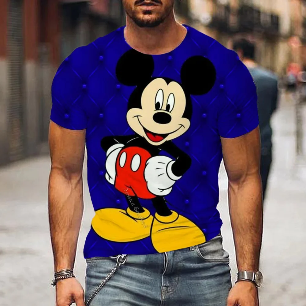 Новинка 2024 футболка с 3d рисунком Микки Мауса из Диснея принтом пары модные