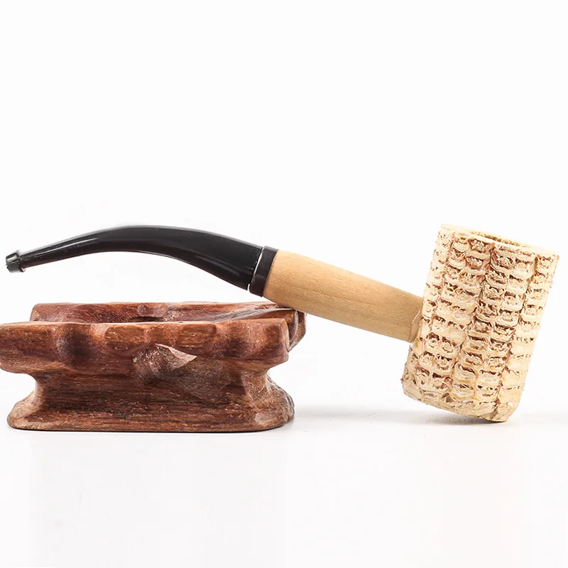 

Corn Cob Material Tobacco Pipes for Smoking Portable 140mm Straight Filter Pipe with Good Heat Dissipation Mouthpiece Men's Gift